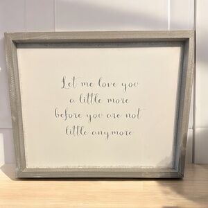 Gray Framed Inspirational Quote Art